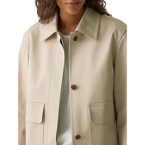 New THEORY Cotton Boxy Patch Jacket XL - Picture 3 of 16